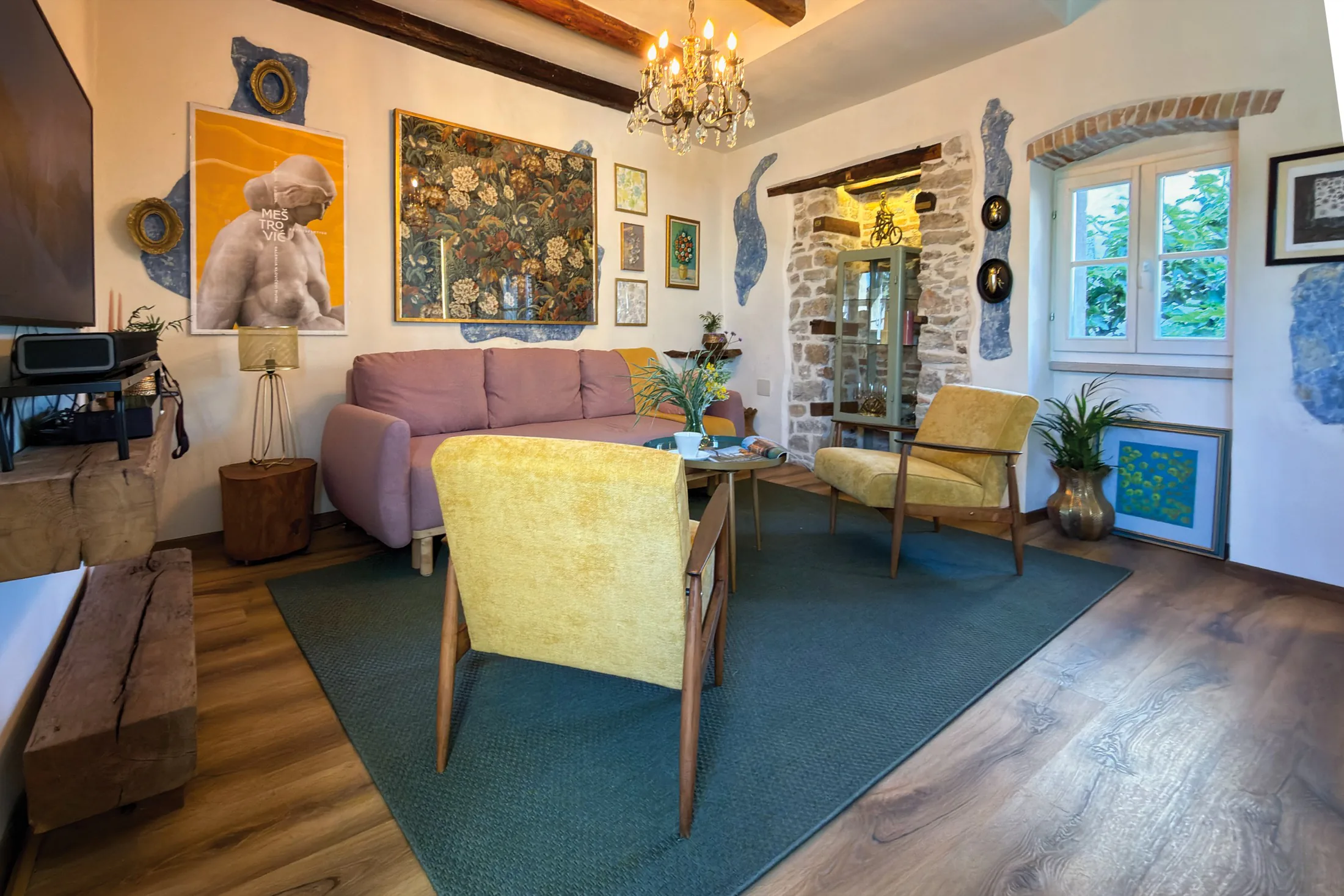 Wohnzimmer im ersten Stock des Hauses In Volo
